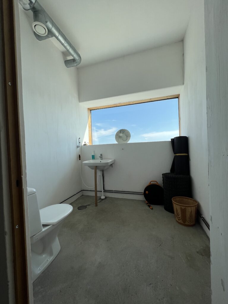 Larger toilet.